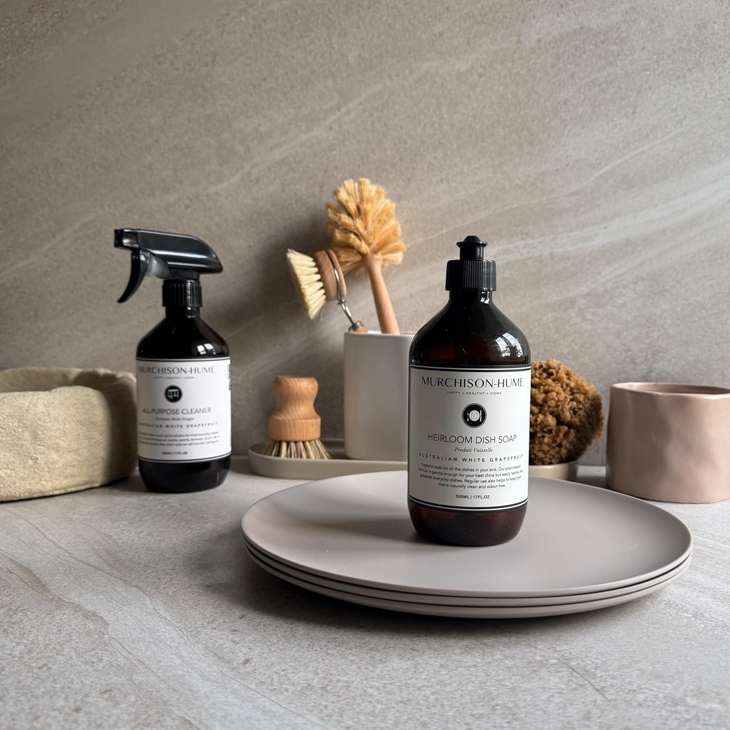 Murchison-Hume Heirloom Dish Soap – Eco-Friendly, Sulfate-Free, Plant-Based Liquid Dish Soap, & Non-Toxic, Gentle on Hands, Cuts Grease – 17oz Bottle (2 Pack) Australian White Grapefruit