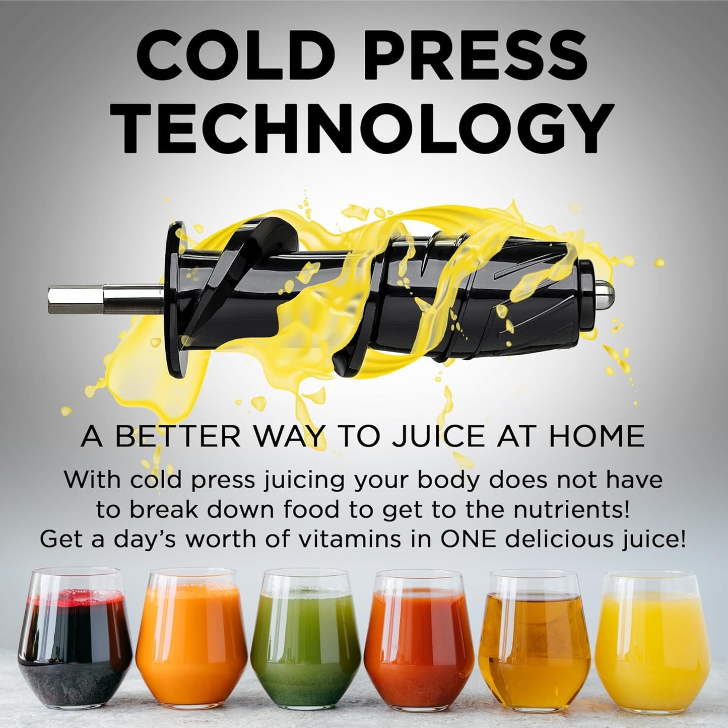 Cold Press Juicer Machine | 3 Inch Wide Chute | High Nutrition & Juice Yield | 3 Juicer Modes | Easy to Clean | Slow Masticating Juicer for Vegetables and Fruits [White]