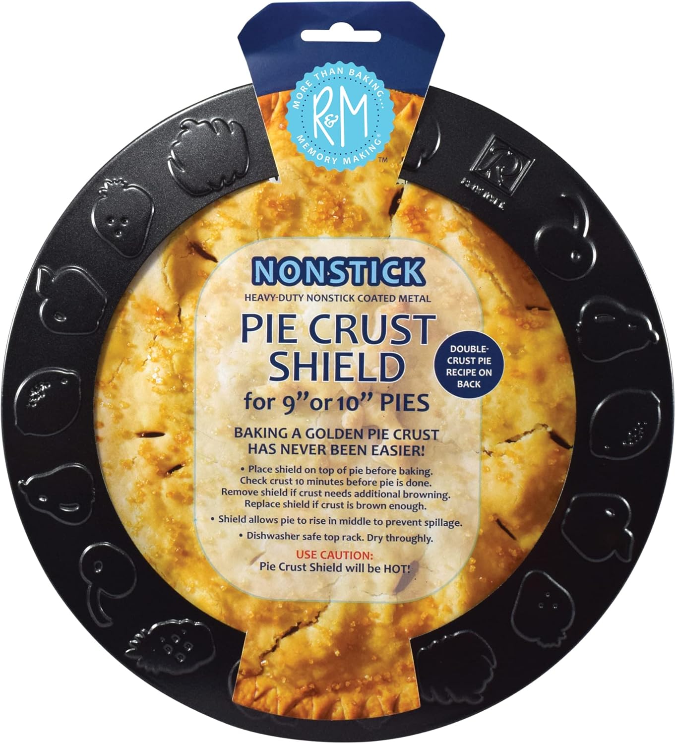 R&M International Non-Stick 9" or 10" Standard Size Pie Crust Shield