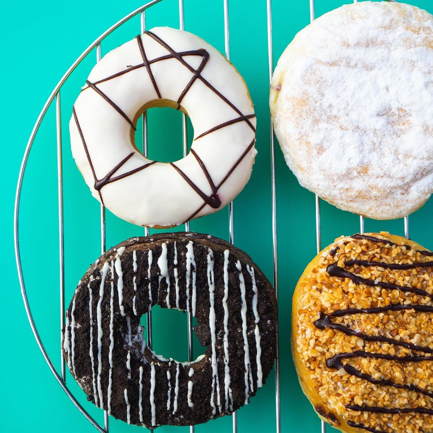 uxcell 2 Pcs Round Cooking Rack with Legs, Dia 10.4 Inch 304 Stainless Steel Barbecue Grill for Cooking Baking Barbecue Air Fryer Racks, Silver