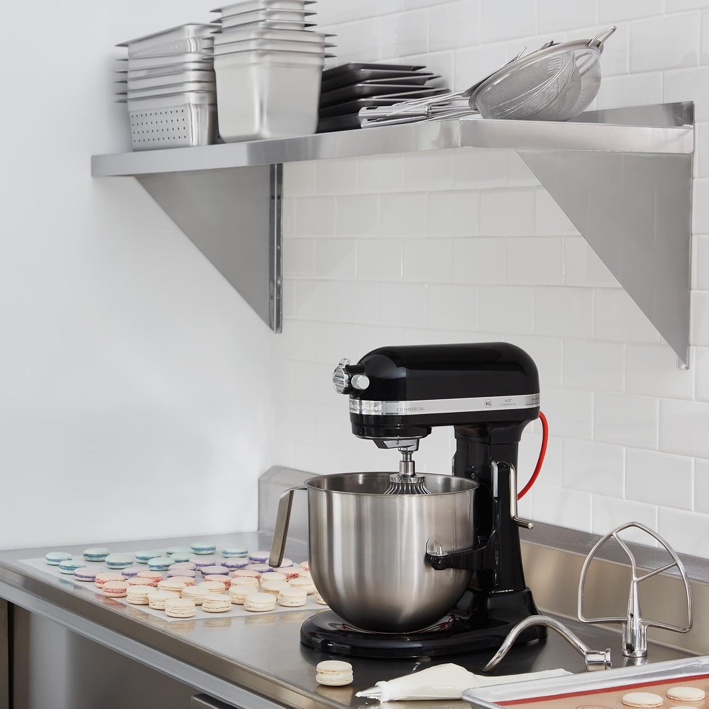 KitchenAid KSM8990OB 8-Quart Commercial Countertop Mixer, 10-Speed, Gear-Driven, Onyx Black