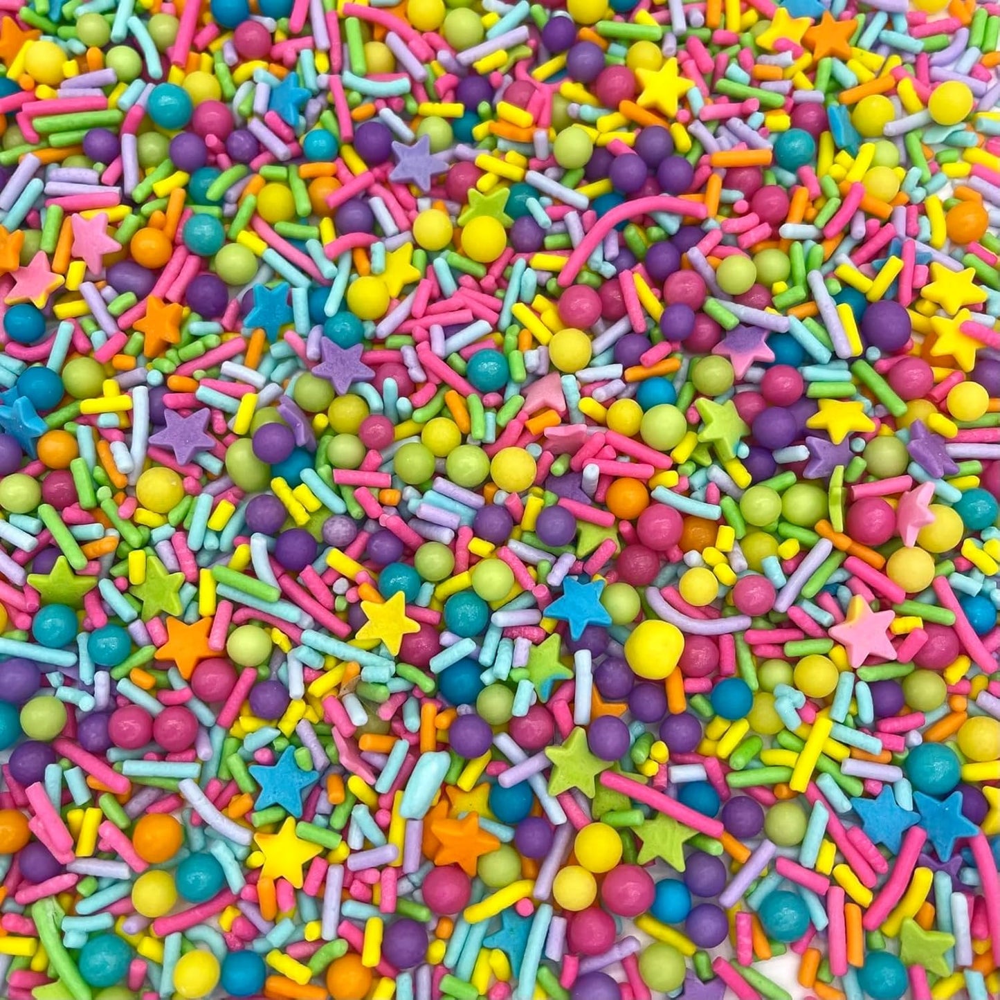 Manvscakes, pink sprinkles, valentines, cake sprinkles, gluten free, cookies, chocolate, fondant, princess topping, ice cream, edible, dessert decoration (Rainbow)