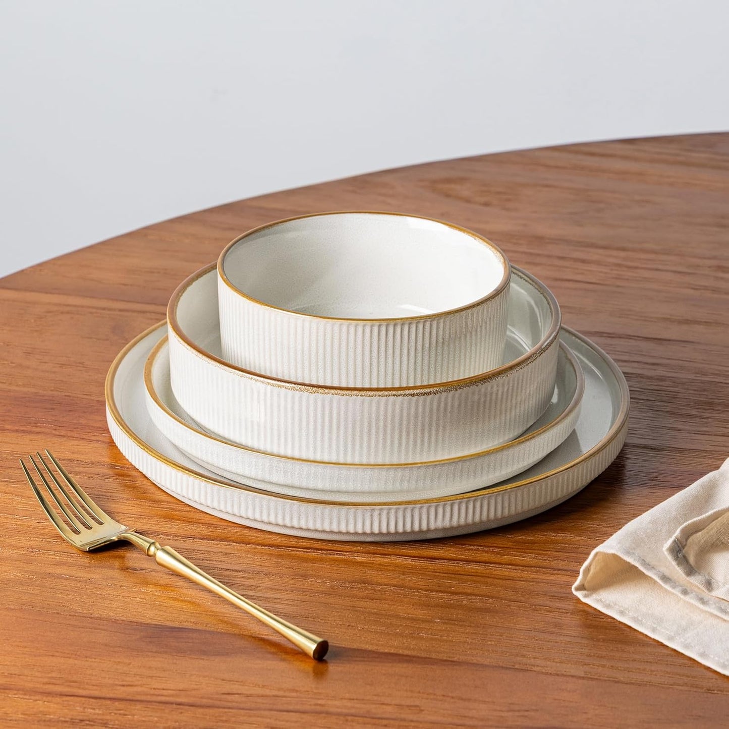 GBHOME 7.5'' Stoneware Pasta Bowls, Serving Bowls Set of 6 for Kitchen, Double Reactive Glaze Bowls for Fruit,Pasta,Salad,Oatmeal,Meal, Microwave Safe (6 pcs)