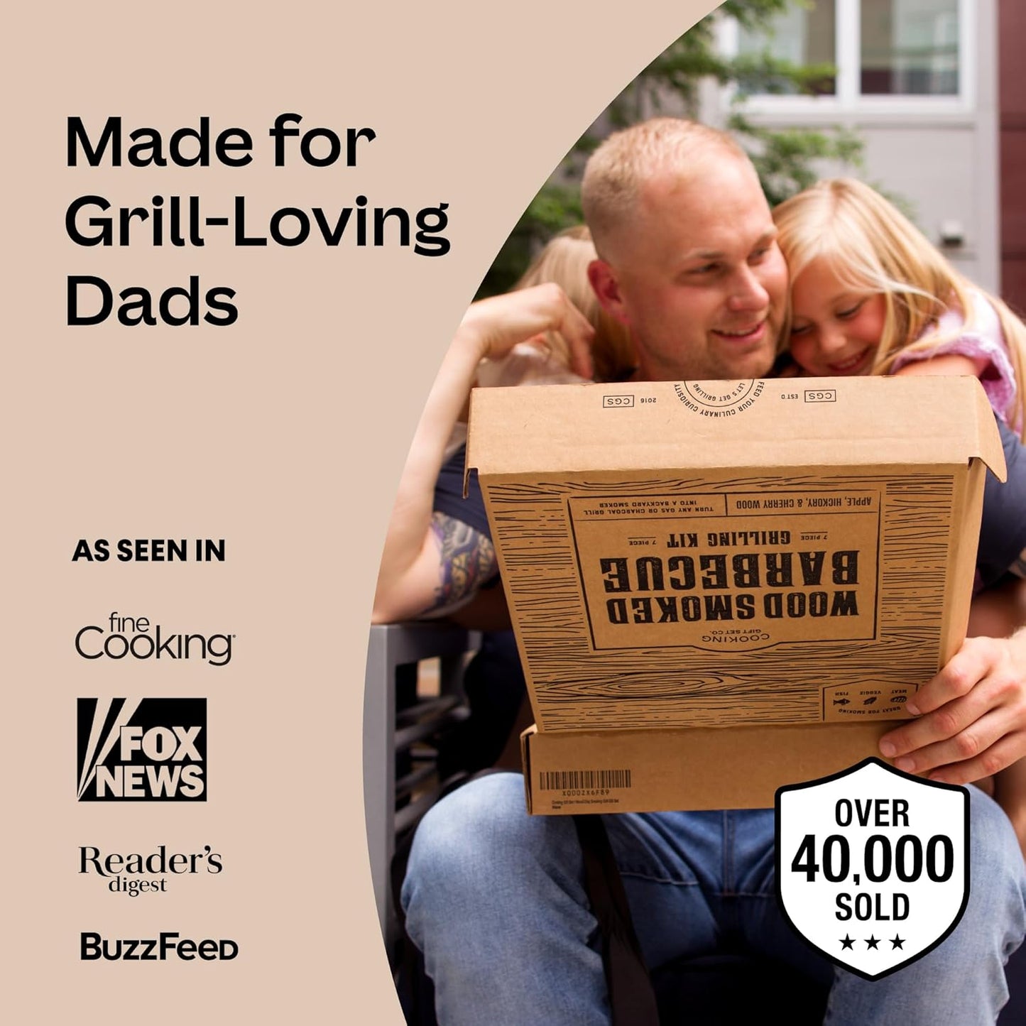 Deluxe Smoker Box for Gas Grilling - Complete BBQ Smoker Box Kit with Wood Chips, Stainless Steel Smoke Box for Gas Grill & Charcoal, Thermometer, Scraper & Recipes - Smoker Accessories Gifts for Men