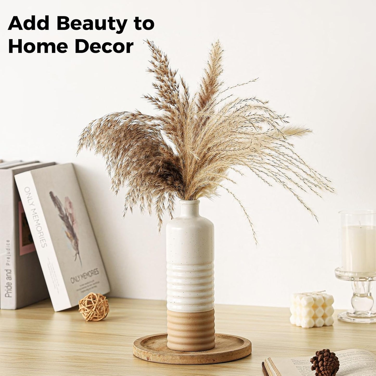 Frewinky 16.9oz Olive Oil Dispenser Bottle with Funnel, Ceramic Oil Dispenser for Kitchen, White Cooking Oil Dispenser for Storage Oil, Vinegar, Syrups & Other Liquids, Set of 2