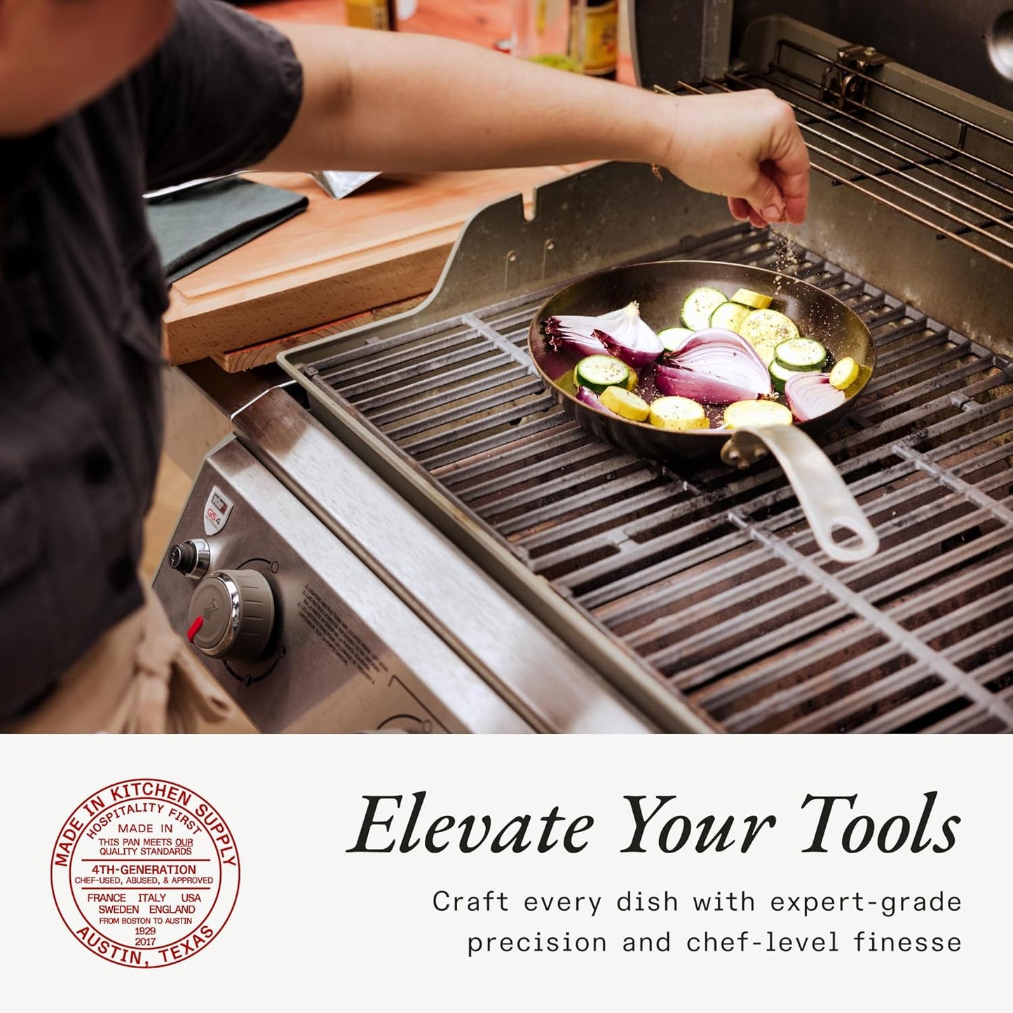 Made In Cookware - Seasoned 8" Carbon Steel Frying Pan - (Like Cast Iron, but Better) - Professional Cookware - Crafted in Sweden - Induction Compatible