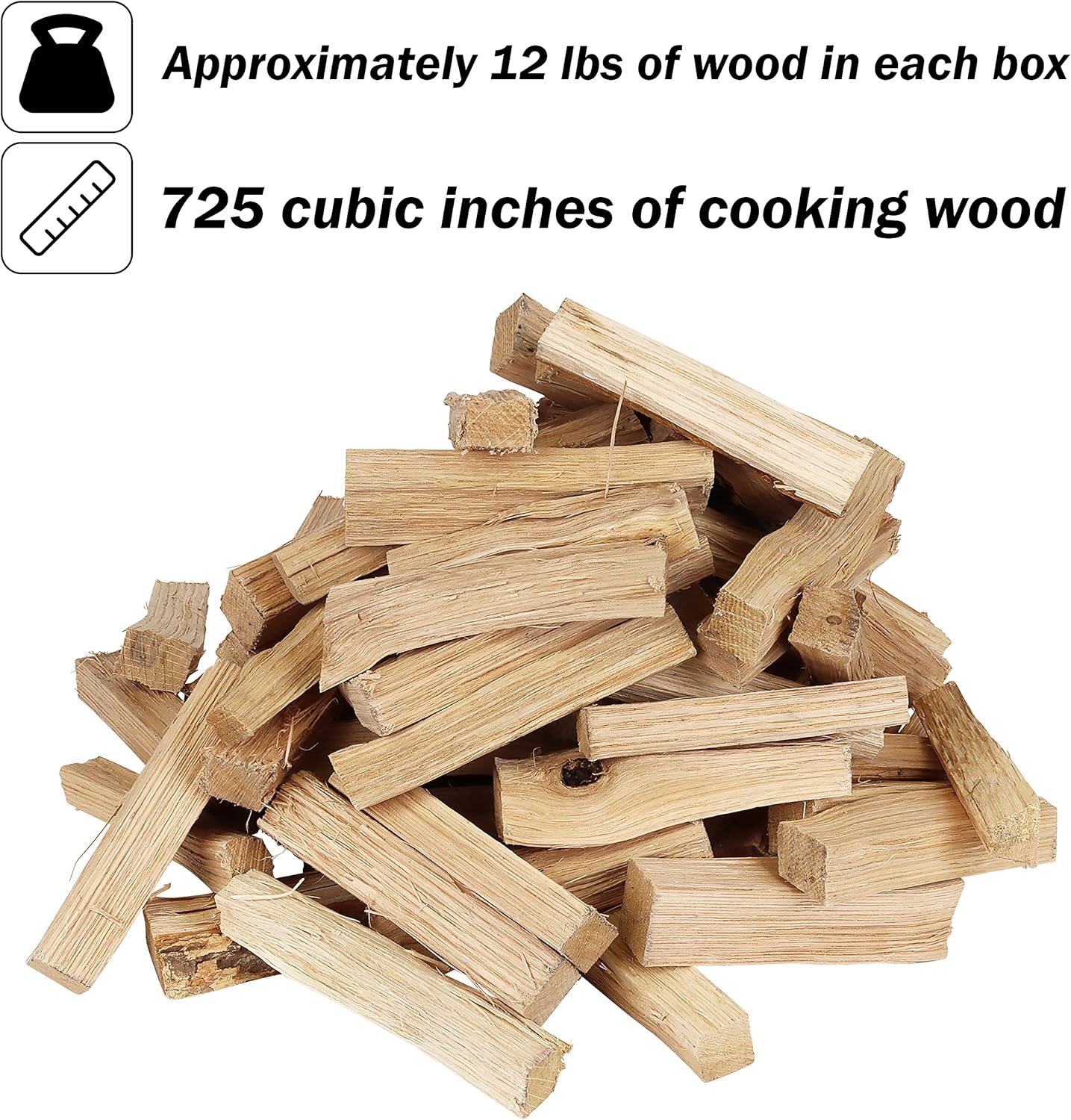 Mini Pizza Oven Wood 6 Inch Firewood Pizza Logs Naturally Cured White Oak Hardwood for Portable Wood Pizza Ovens 790 Cubic Inches, Approximately 12-14lbs