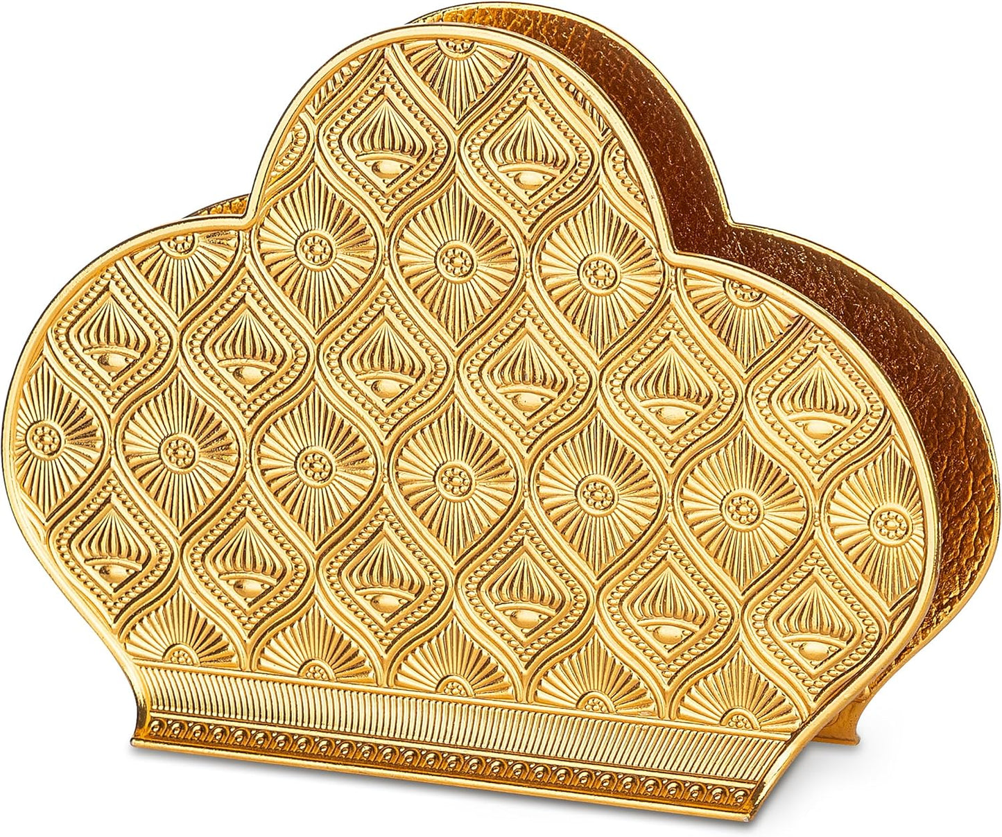 Alisveristime Zamac Napkin Holder – Decorative Elegant Metal Napkin Organizer for Table or Countertop Use (Gold)