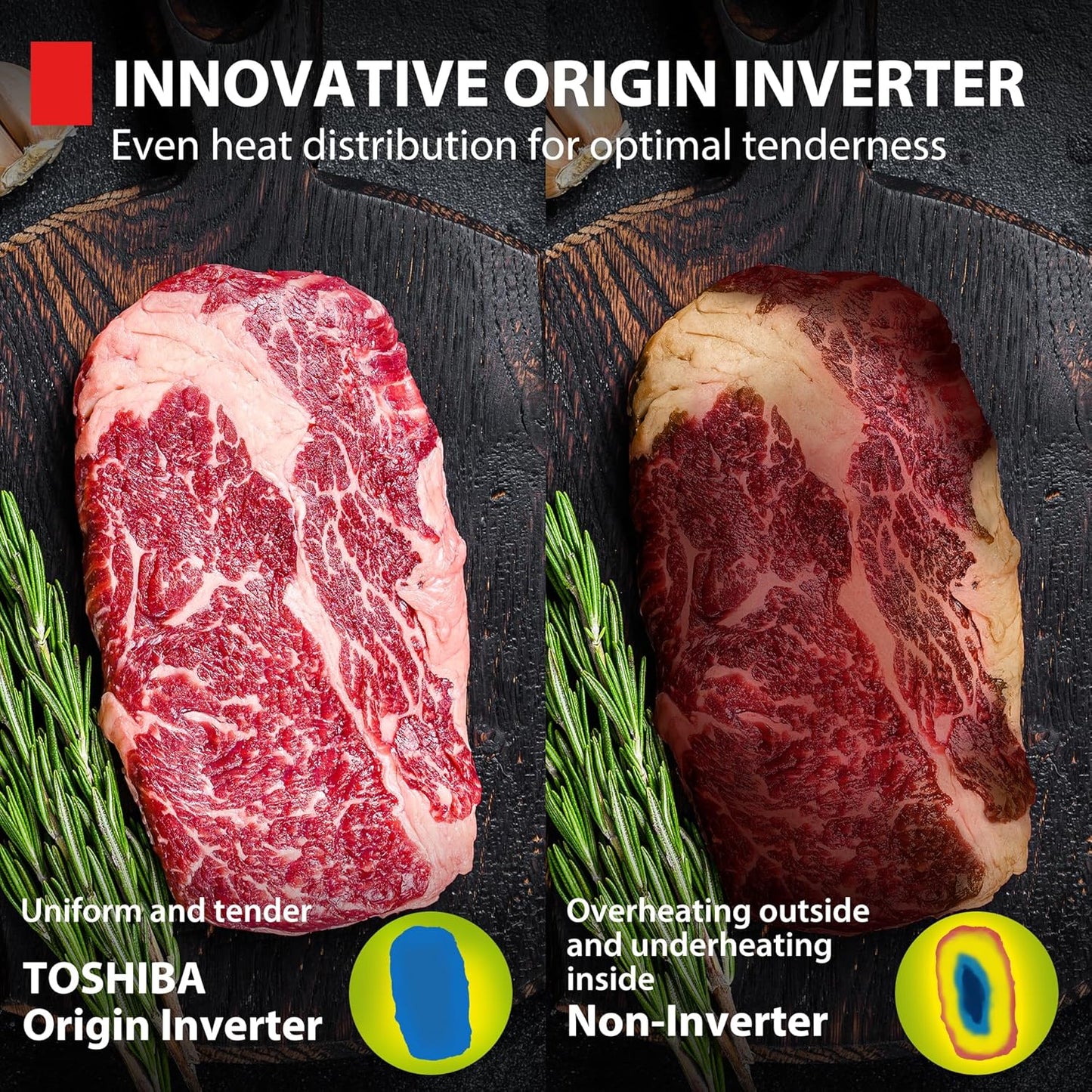 TOSHIBA ML4-EM22PAIT(SS) Countertop Microwave Oven with Sensor Cook, 6 Auto Menus, Origin Inverter, Child Lock, 2.2 Cu Ft for Large Family, 16.5 Inch Removable Turntable, 1200W, Stainless Steel