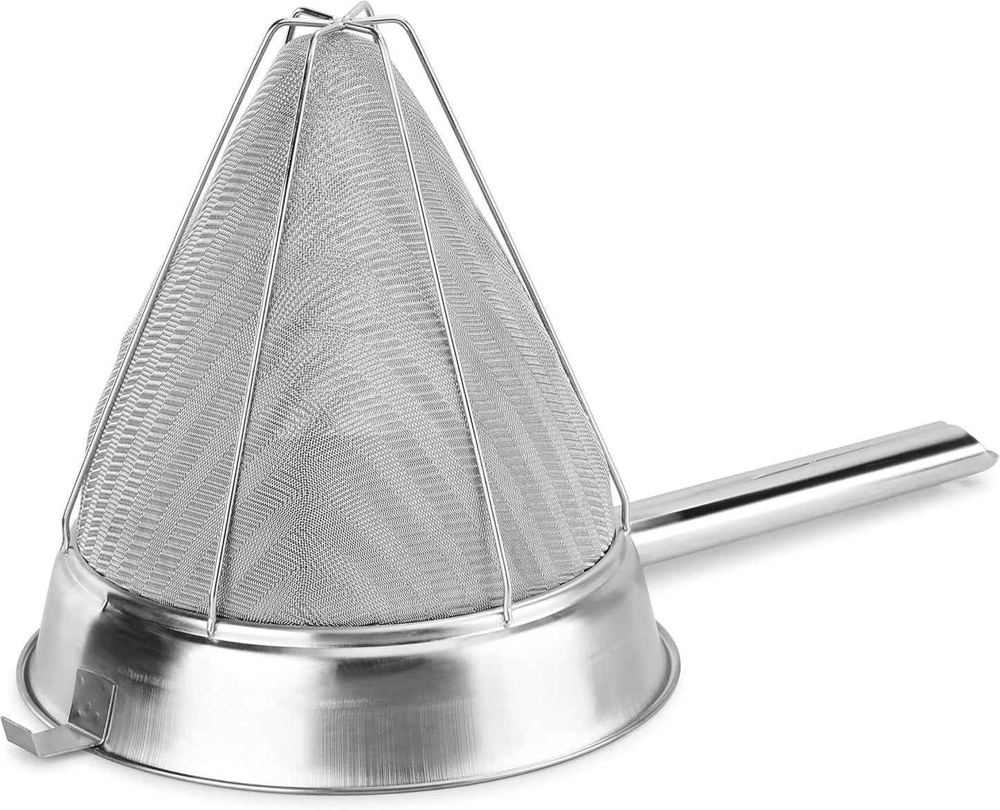 New Star Foodservice 38057 Stainless Steel Reinforced Bouillon Strainer, 10-Inch