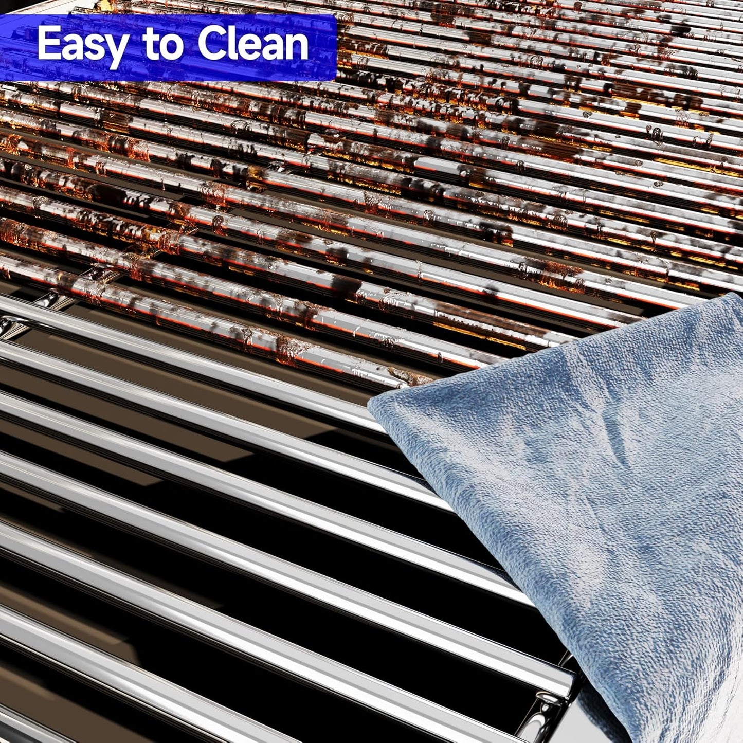 17/17.5/19.5 Inch Stainless Steel Cooking Grates for Weber Spirit I & II 200 Series Spirit E210 Spirit E220 Spirit S210, Spirit S220 with Front Control, Weber 7637 Gas Grills