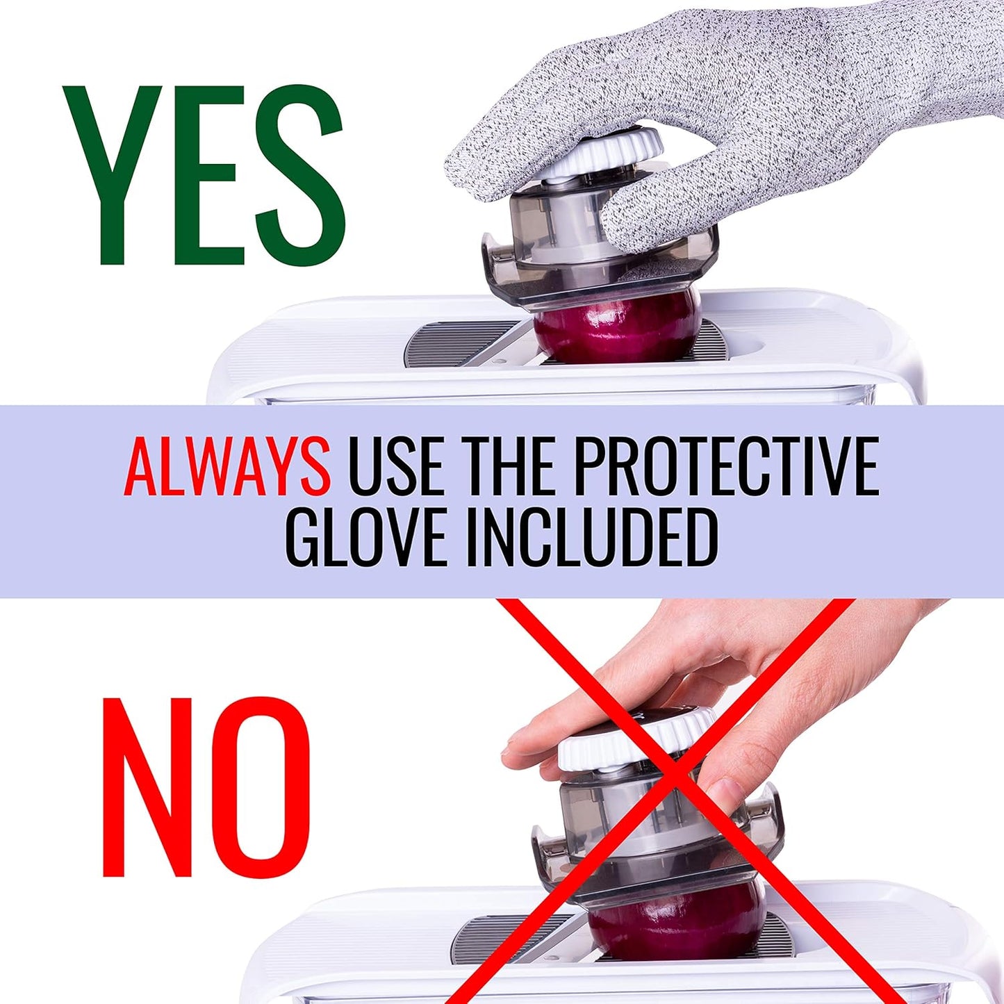 Fullstar Mandoline Slicer for Kitchen, Fruit Cutter, Cheese Grater, Cucumber Slicer, Veggie Spiralizer, Food Cutter & Kitchen Gadgets with Safety Glove (6 in 1, White)