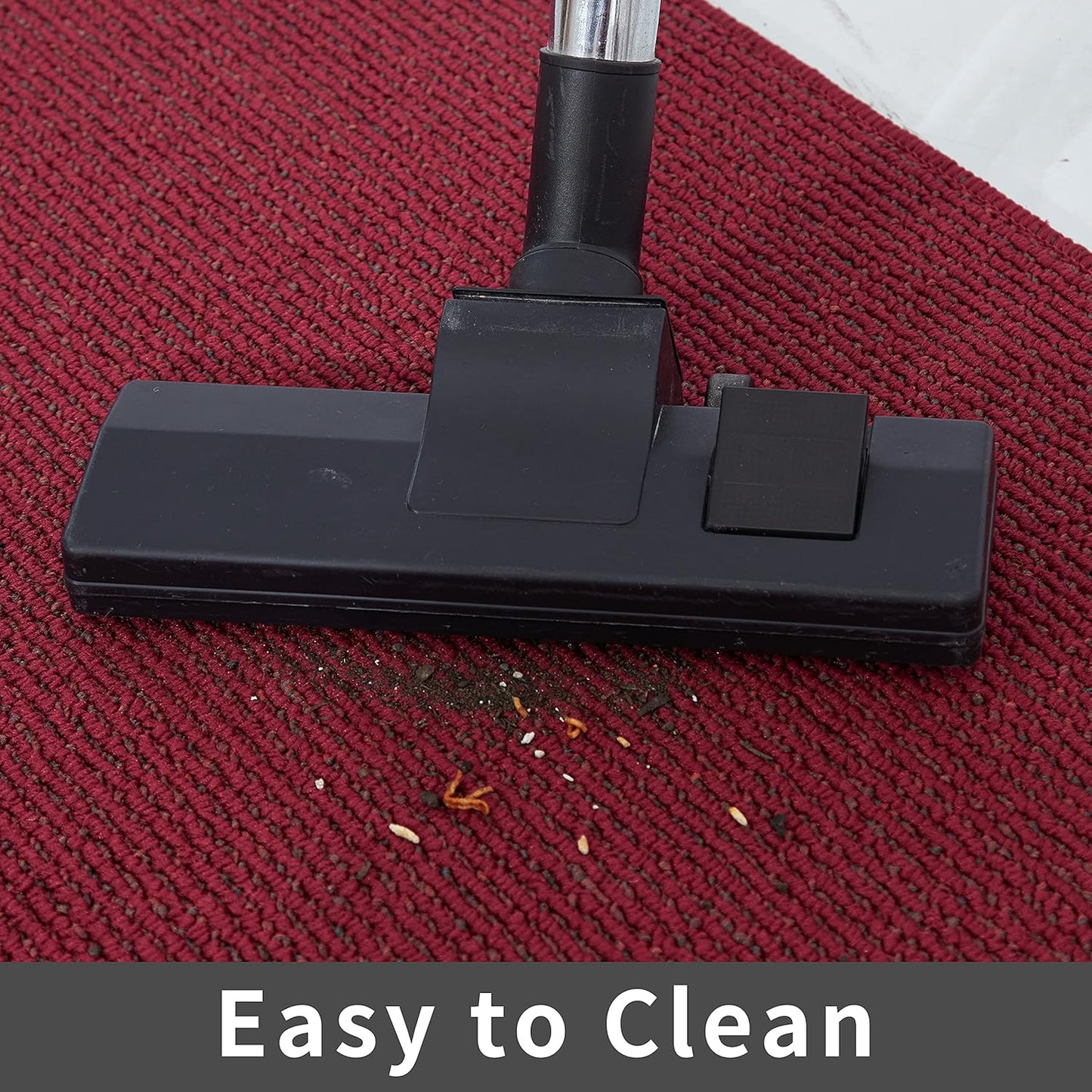 COSY HOMEER 20X48 Inch Kitchen Rug Mats Made of 100% Polypropylene Strip TPR Backing Soft Kitchen Mat Specialized in Anti Slippery and Machine Washable,for Kitchen, Floor Home,Office,Sink,Laundry,Red