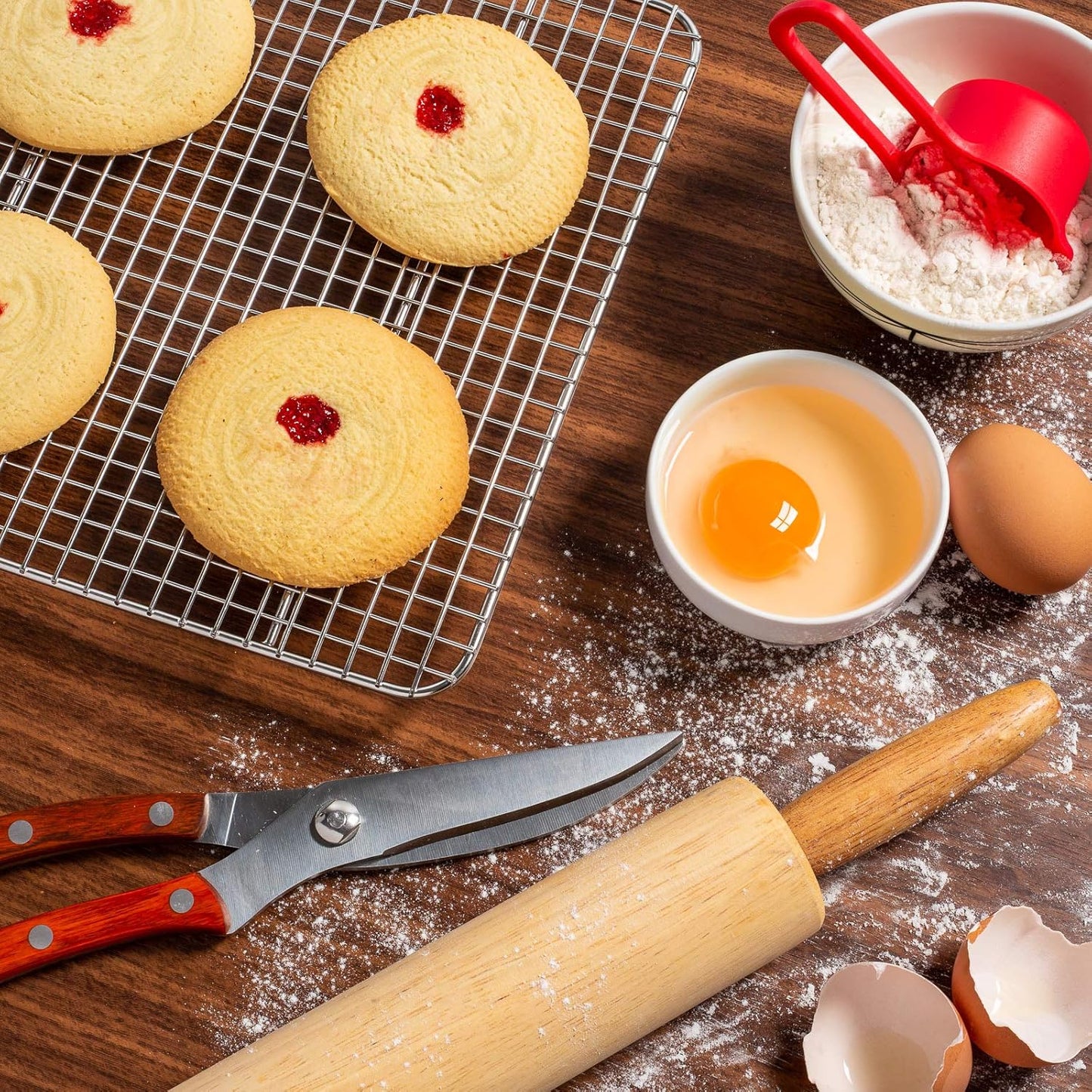 Last Confection (Set of 2) Stainless Steel 10" x 15" Baking & Cooling Racks - Cookie Baker's Oven Sheet Pan Wire Rack
