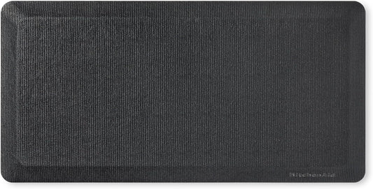 KITCHENAID Gourmet Series Kitchen Comfort Gel Mat, Woven Texture, Matte Black, 20"x39"
