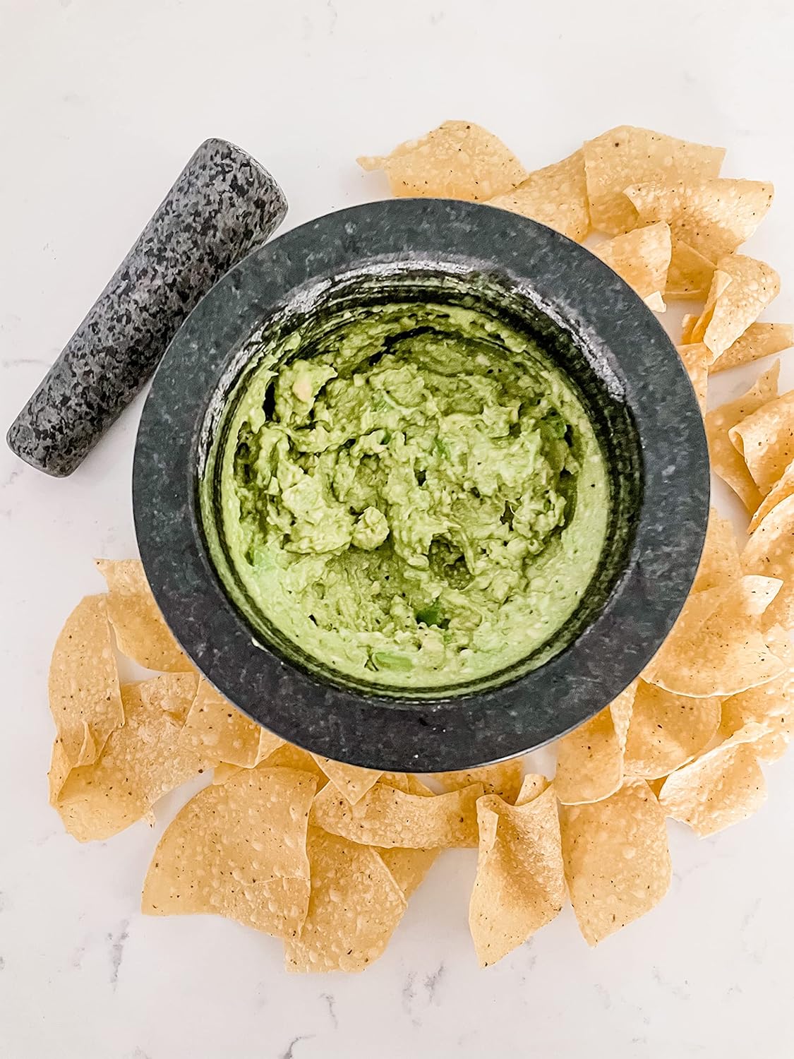 Cilio by Frieling Goliath Natural Granite Mortar and Pestle Set, Grinder for Spices and Seeds, 5 Inches Tall