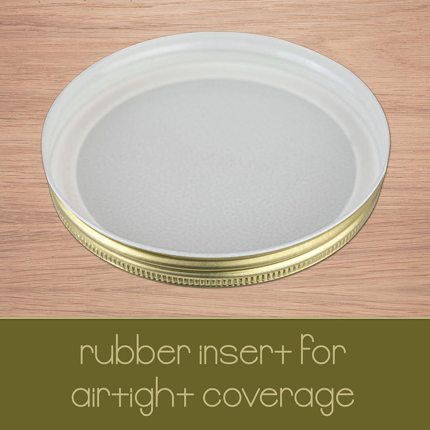 kitchentoolz 2 Pack Half Gallon Mason Wide Mouth Glass Jar with Airtight Metal Lid - 1/2 Gallon Mason Jar - Fermenting Kombucha Kefir - Curing Pickling, Storing and Canning - BPA-Free Gold Lid