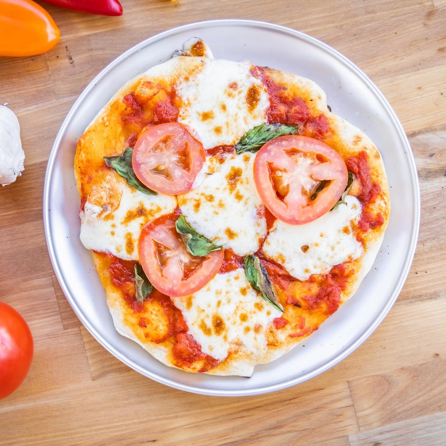 Fat Daddio's PZ-9SET Anodized Aluminum Pizza Pan, 9 Inch, Set of 2