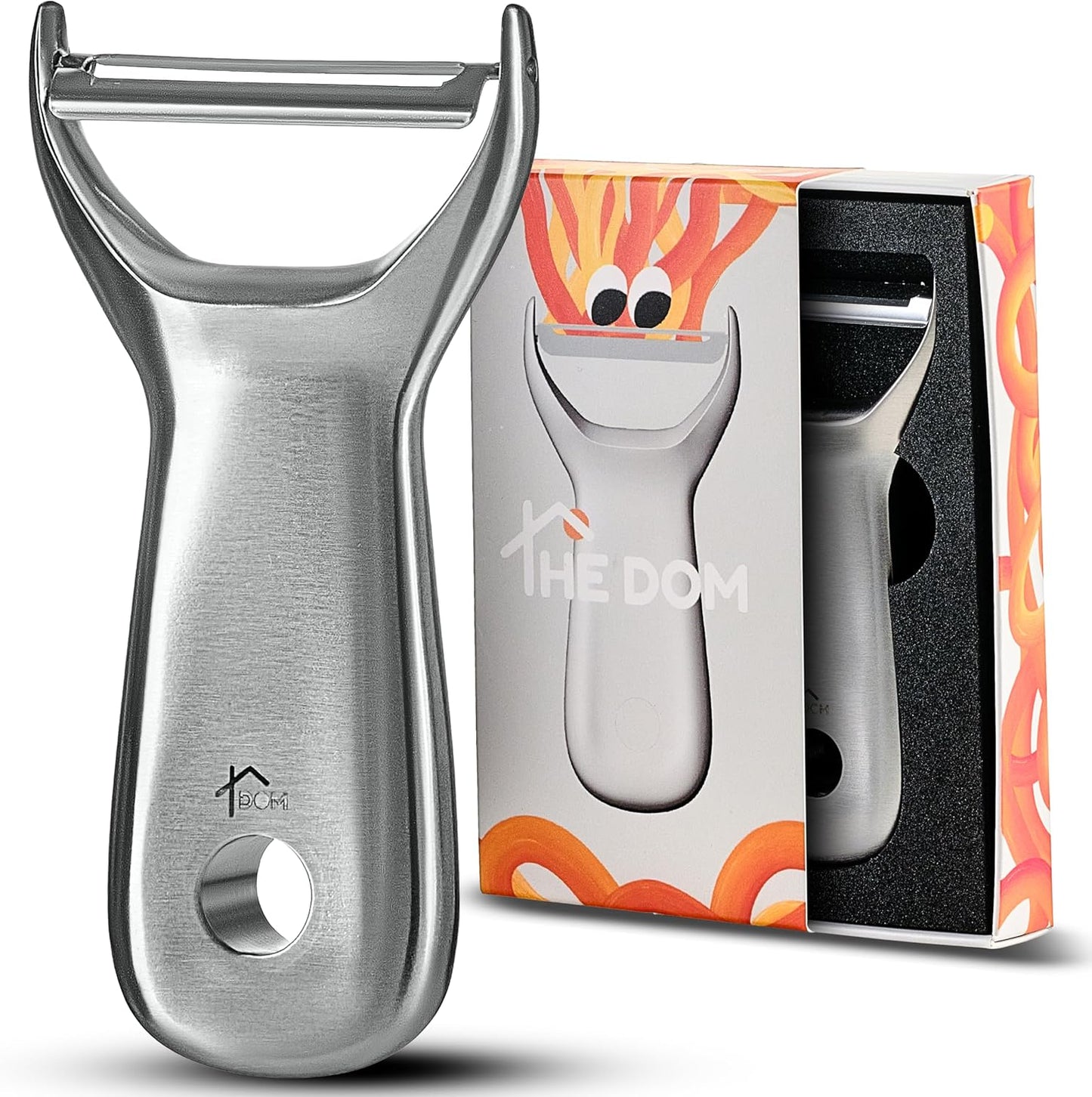 100% Stainless Steel Potato Peelers, 5Y warranty, Fruit Peeler for Kitchen, Ultra-Sharp, Ergonomic Handle, Vegetable Peelers for Kitchen, Dishwasher Safe, Pelador de papas, Veggie Peeler