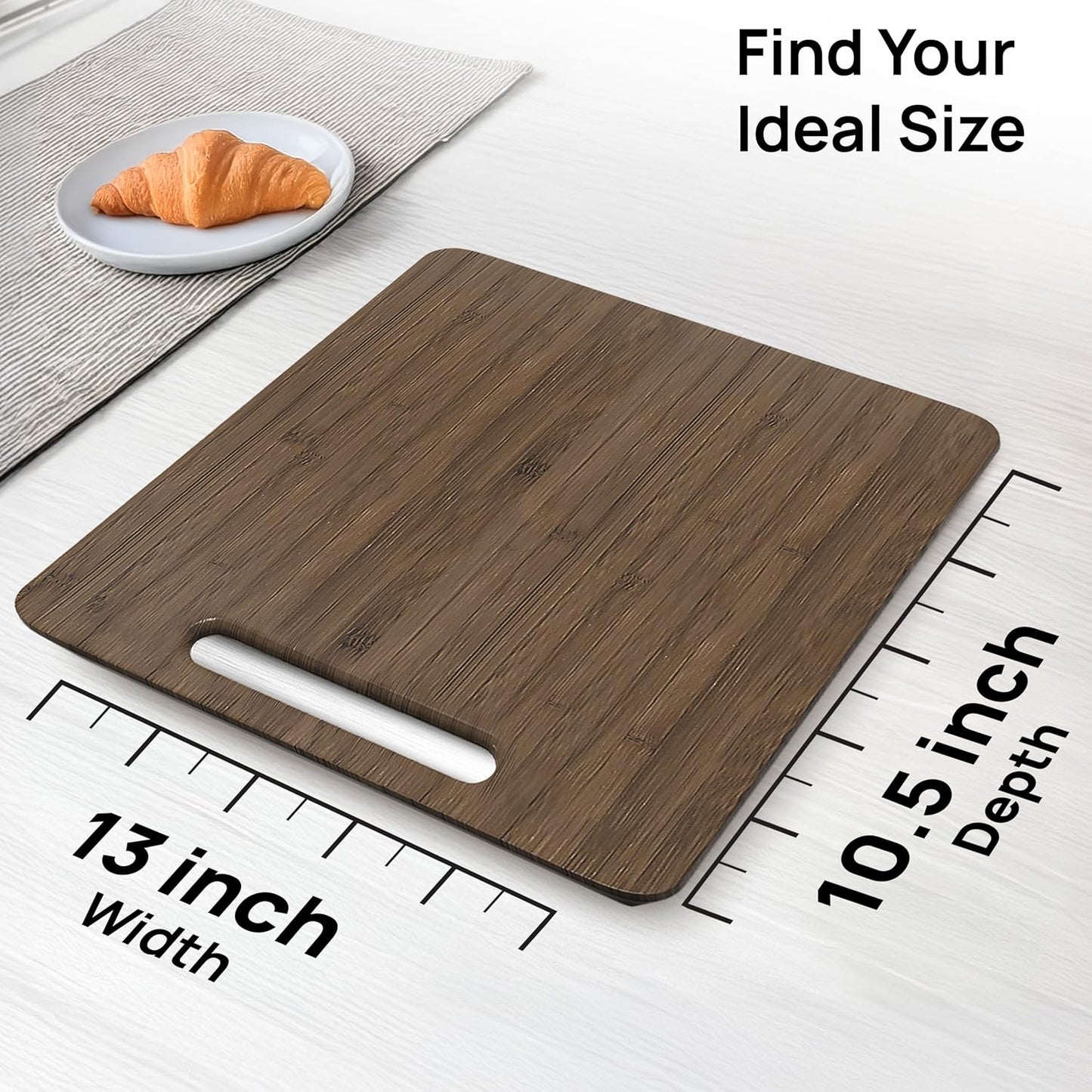 Ibyx Elegant Sliding Tray for Your Coffee Maker & Heavy Kitchen Appliances - Sturdy, Slides Easily from Under The Cabinet (Brown, 13”W x 10.5”D)