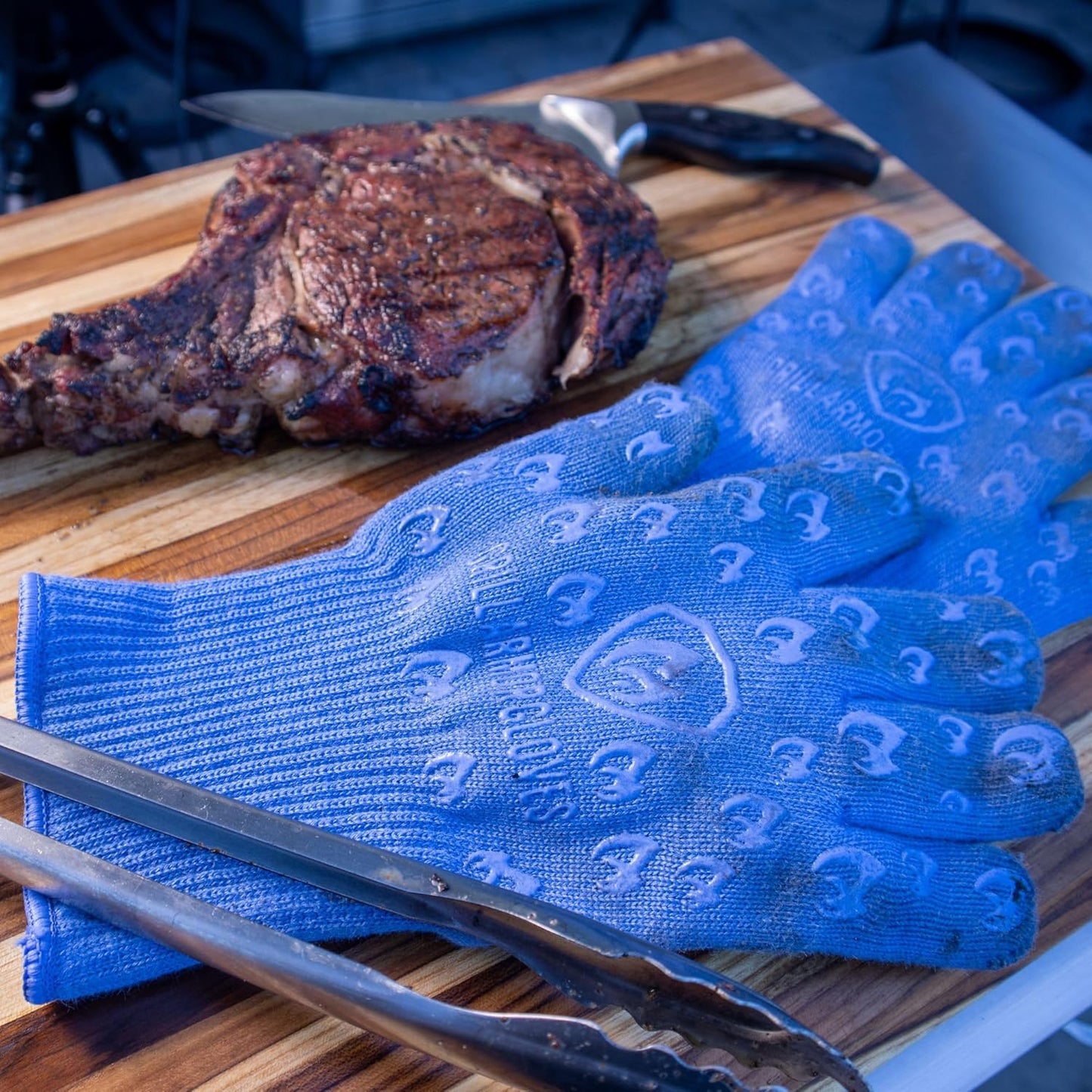 Grill Armor Oven Gloves 932°F Extreme Heat & Cut Resistant Oven Mitts with Fingers for BBQ, Cooking, Grilling, Baking – Accessory for Smoker, Cast Iron, Fire Pit, Camping, Fireplace and More