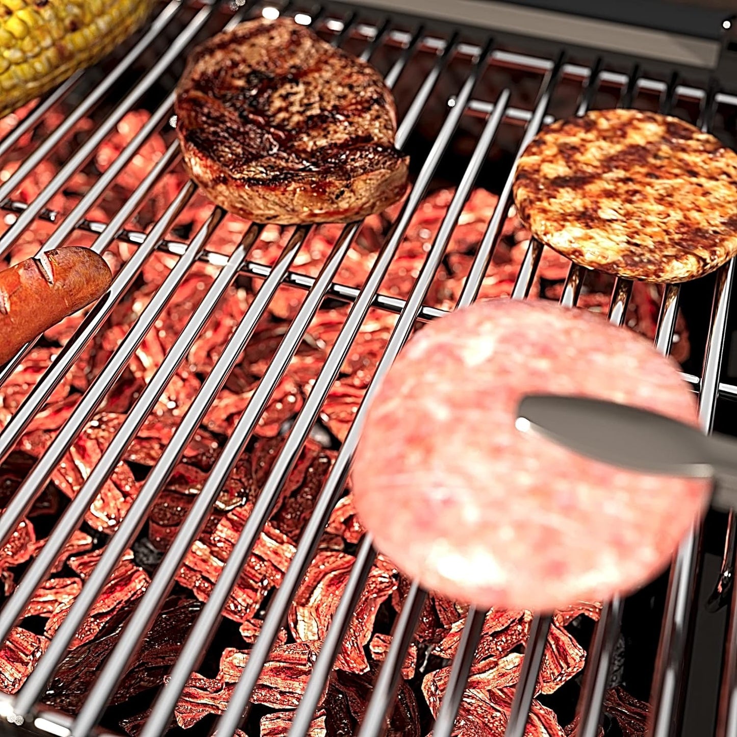 Stainless Steel Cooking Grill Grates Replacement for 16517 Bull BBQ Angus, Brahma, Lonstar Select, Outlaw Steer Premium, Lonestar Select, 7 Burner Premium, 19.25" x 30"